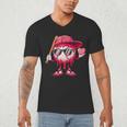 Ice Cream Drip Baseball Valentine's Day Spots Baseball Drip Men's V-Neck T-Shirt Ice Cream Drip Baseball Valentine's Day Spots Baseball Drip Men's V-Neck T-Shirt