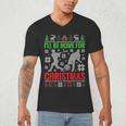 I'Ll Be Home For Christmas Baseball Xmas Men's V-Neck T-Shirt I'Ll Be Home For Christmas Baseball Xmas Men's V-Neck T-Shirt