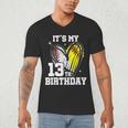 It's My 13th Birthday Baseball Softball Heart 13 Year Old Men's V-Neck T-Shirt It's My 13th Birthday Baseball Softball Heart 13 Year Old Men's V-Neck T-Shirt