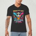 It's My 6733 Days Of School Baseball Ice Cream Dripping Men's V-Neck T-Shirt