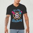 It's My 6th Birthday Baseball Fan Fun Party Celebration Men's V-Neck T-Shirt It's My 6th Birthday Baseball Fan Fun Party Celebration Men's V-Neck T-Shirt