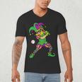 Jester Baseball Mardi Gras Carnival Sport Men Boy Teen Kids Men's V-Neck T-Shirt Jester Baseball Mardi Gras Carnival Sport Men Boy Teen Kids Men's V-Neck T-Shirt
