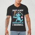 Just A Boy Who Loves Axolotls & Baseball Men's V-Neck T-Shirt Just A Boy Who Loves Axolotls & Baseball Men's V-Neck T-Shirt