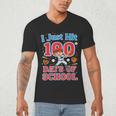 I Just Hit 100 Days Of School Baseball 100th Day Boys Kids Men's V-Neck T-Shirt