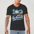 Kid 100 Days Of School Drip Baseball Ice Cream 100th Day Boy Men's V-Neck T-Shirt Kid 100 Days Of School Drip Baseball Ice Cream 100th Day Boy Men's V-Neck T-Shirt