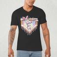 Kids Happy Easter Bunny Playing Baseball Boy Ice Cream Drip Men's V-Neck T-Shirt Kids Happy Easter Bunny Playing Baseball Boy Ice Cream Drip Men's V-Neck T-Shirt