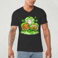 Kids St Patricks Day Shamrock Basketball Baseball Football Men's V-Neck T-Shirt Kids St Patricks Day Shamrock Basketball Baseball Football Men's V-Neck T-Shirt