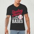 Kids Stealing Hearts Cute Baseball Boys Men's V-Neck T-Shirt Kids Stealing Hearts Cute Baseball Boys Men's V-Neck T-Shirt