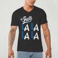 LA Baseball Fan Christmas FA La La Holiday Blue Theme Men's V-Neck T-Shirt LA Baseball Fan Christmas FA La La Holiday Blue Theme Men's V-Neck T-Shirt