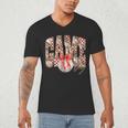 Leopard Checkered Game Day Baseball Coquette Bow Women Girls Men's V-Neck T-Shirt Leopard Checkered Game Day Baseball Coquette Bow Women Girls Men's V-Neck T-Shirt