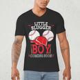 Little Slugger Boy Coming Soon Baby Announcement Baseball Men's V-Neck T-Shirt