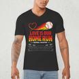Love Is Our Home Run Baseball Valentine Couple Men's V-Neck T-Shirt Love Is Our Home Run Baseball Valentine Couple Men's V-Neck T-Shirt