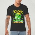 Lucky Dude Drip Baseball Shamrock St Patrick Men Boy Youth Men's V-Neck T-Shirt Lucky Dude Drip Baseball Shamrock St Patrick Men Boy Youth Men's V-Neck T-Shirt