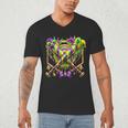 Mardi Gras Baseball Jester Hat New Orleans Men Women Kid Men's V-Neck T-Shirt Mardi Gras Baseball Jester Hat New Orleans Men Women Kid Men's V-Neck T-Shirt