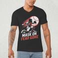 Mask On Fear Gone Baseball Catcher Softball Men's V-Neck T-Shirt Mask On Fear Gone Baseball Catcher Softball Men's V-Neck T-Shirt