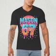 Mason 67 Costume Ice Cream Baseball Drip 6 7 Meme Six Seven Men's V-Neck T-Shirt Mason 67 Costume Ice Cream Baseball Drip 6 7 Meme Six Seven Men's V-Neck T-Shirt
