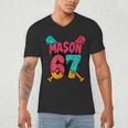 Mason 67 Ice Cream Drip Baseball Meme Men's V-Neck T-Shirt Mason 67 Ice Cream Drip Baseball Meme Men's V-Neck T-Shirt