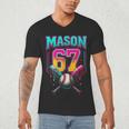Mason 67 Ice Cream Drip Baseball Ice Cream Drip Men's V-Neck T-Shirt Mason 67 Ice Cream Drip Baseball Ice Cream Drip Men's V-Neck T-Shirt