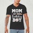 Mom Of The Birthday Boy Baseball Bday Family Men's V-Neck T-Shirt Mom Of The Birthday Boy Baseball Bday Family Men's V-Neck T-Shirt