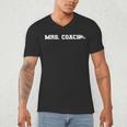 Mrs Coach Football Basketball Baseball Coach Wife Men's V-Neck T-Shirt Mrs Coach Football Basketball Baseball Coach Wife Men's V-Neck T-Shirt