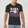 Nana Rookie Of Year 1st Birthday Baseball Theme Matching Men's V-Neck T-Shirt