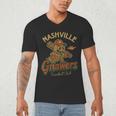 Nashville Gnawers Retro Minor League Baseball Men's V-Neck T-Shirt Nashville Gnawers Retro Minor League Baseball Men's V-Neck T-Shirt