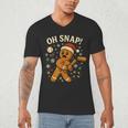 Oh Snap Gingerbreadman Christmas Baseball Men's V-Neck T-Shirt Oh Snap Gingerbreadman Christmas Baseball Men's V-Neck T-Shirt