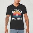 Outfield Matters Baseball Outfielder Athlete Sports Men's V-Neck T-Shirt