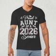 Proud Aunt Of A 2026 Senior Baseball Graduate Men's V-Neck T-Shirt Proud Aunt Of A 2026 Senior Baseball Graduate Men's V-Neck T-Shirt