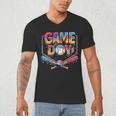 Retro Game Day Baseball Ice Cream Drip For Men Boy Kids Men's V-Neck T-Shirt Retro Game Day Baseball Ice Cream Drip For Men Boy Kids Men's V-Neck T-Shirt