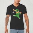 Retro Leprechaun Baseball St Patricks Day Sport Men Boy Kids Men's V-Neck T-Shirt Retro Leprechaun Baseball St Patricks Day Sport Men Boy Kids Men's V-Neck T-Shirt