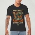 Retro Minor League Maple Valley Martians Baseball Club Men's V-Neck T-Shirt Retro Minor League Maple Valley Martians Baseball Club Men's V-Neck T-Shirt