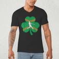 Retro Shamrock Baseball St Patricks Day Men Women Boys Girls Men's V-Neck T-Shirt