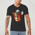 Retro Vintage Baseball Hot Dogs Men's V-Neck T-Shirt Retro Vintage Baseball Hot Dogs Men's V-Neck T-Shirt