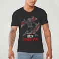 Run I Dare You Baseball Catcher Graphic Players Fans Men's V-Neck T-Shirt Run I Dare You Baseball Catcher Graphic Players Fans Men's V-Neck T-Shirt