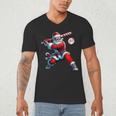 Santa Baseball Six Seven 6 7 Meme Christmas Men Boys Player Men's V-Neck T-Shirt Santa Baseball Six Seven 6 7 Meme Christmas Men Boys Player Men's V-Neck T-Shirt