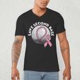 Save 2nd Base Breast Cancer Awareness Pink Ribbon Baseball Men's V-Neck T-Shirt Save 2nd Base Breast Cancer Awareness Pink Ribbon Baseball Men's V-Neck T-Shirt