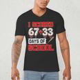 I Scored 6733 100th Days Of School Baseball Six Seven Meme Men's V-Neck T-Shirt I Scored 6733 100th Days Of School Baseball Six Seven Meme Men's V-Neck T-Shirt