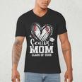 Senior Mom Class Of 2026 Baseball Graduation Heart Men's V-Neck T-Shirt Senior Mom Class Of 2026 Baseball Graduation Heart Men's V-Neck T-Shirt