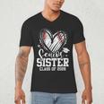 Senior Sister Class Of 2026 Baseball Graduation Heart Men's V-Neck T-Shirt Senior Sister Class Of 2026 Baseball Graduation Heart Men's V-Neck T-Shirt