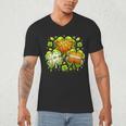 Shamrock Basketball Baseball Drip St Patrick's Day Boys Men Men's V-Neck T-Shirt Shamrock Basketball Baseball Drip St Patrick's Day Boys Men Men's V-Neck T-Shirt