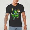 Shamrock Lucky Clover Baseball Patricks Day Family Matching Men's V-Neck T-Shirt