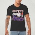 Sister Rookie Of Year 1st Birthday Baseball Theme Matching Men's V-Neck T-Shirt