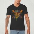 Six Seven 6 7 Baseball Skull Drip Halloween Horror Sports Men's V-Neck T-Shirt Six Seven 6 7 Baseball Skull Drip Halloween Horror Sports Men's V-Neck T-Shirt