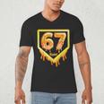 Six Seven 67 Meme Gen Alpha Slang Baseball 101 Men's V-Neck T-Shirt