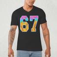 Six Seven Baseball Drip Men's V-Neck T-Shirt