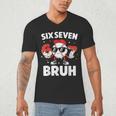 Six Seven Bruh Valentines Baseball Kids 67 Valentine Boys Men's V-Neck T-Shirt