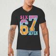 Six Seven Drip Baseball Player Number 67 Or 67th Birthday Men's V-Neck T-Shirt Six Seven Drip Baseball Player Number 67 Or 67th Birthday Men's V-Neck T-Shirt