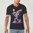Skeleton Baseball Drip Boys Youth Kids Halloween Men's V-Neck T-Shirt Skeleton Baseball Drip Boys Youth Kids Halloween Men's V-Neck T-Shirt