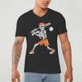 Skeleton Batting Baseball Halloween Men's V-Neck T-Shirt Skeleton Batting Baseball Halloween Men's V-Neck T-Shirt